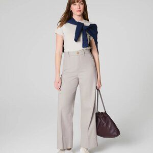 Spanx Stretch Twill Cropped Wide Leg Pant